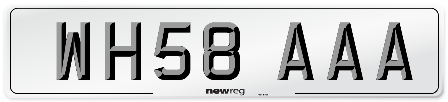 WH58 AAA Number Plate from New Reg